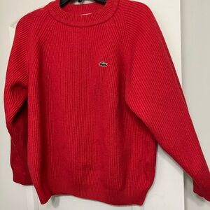 Lacoste Vibrant Red Knit Pullover